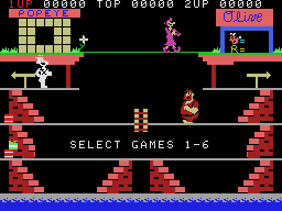 Popeye title screen for Colecovision